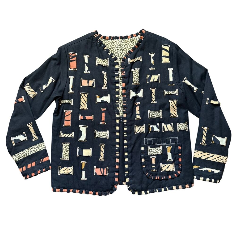 Yak Magik Reversible Embroidered Cotton Silk Jacket Small Made in Nepal